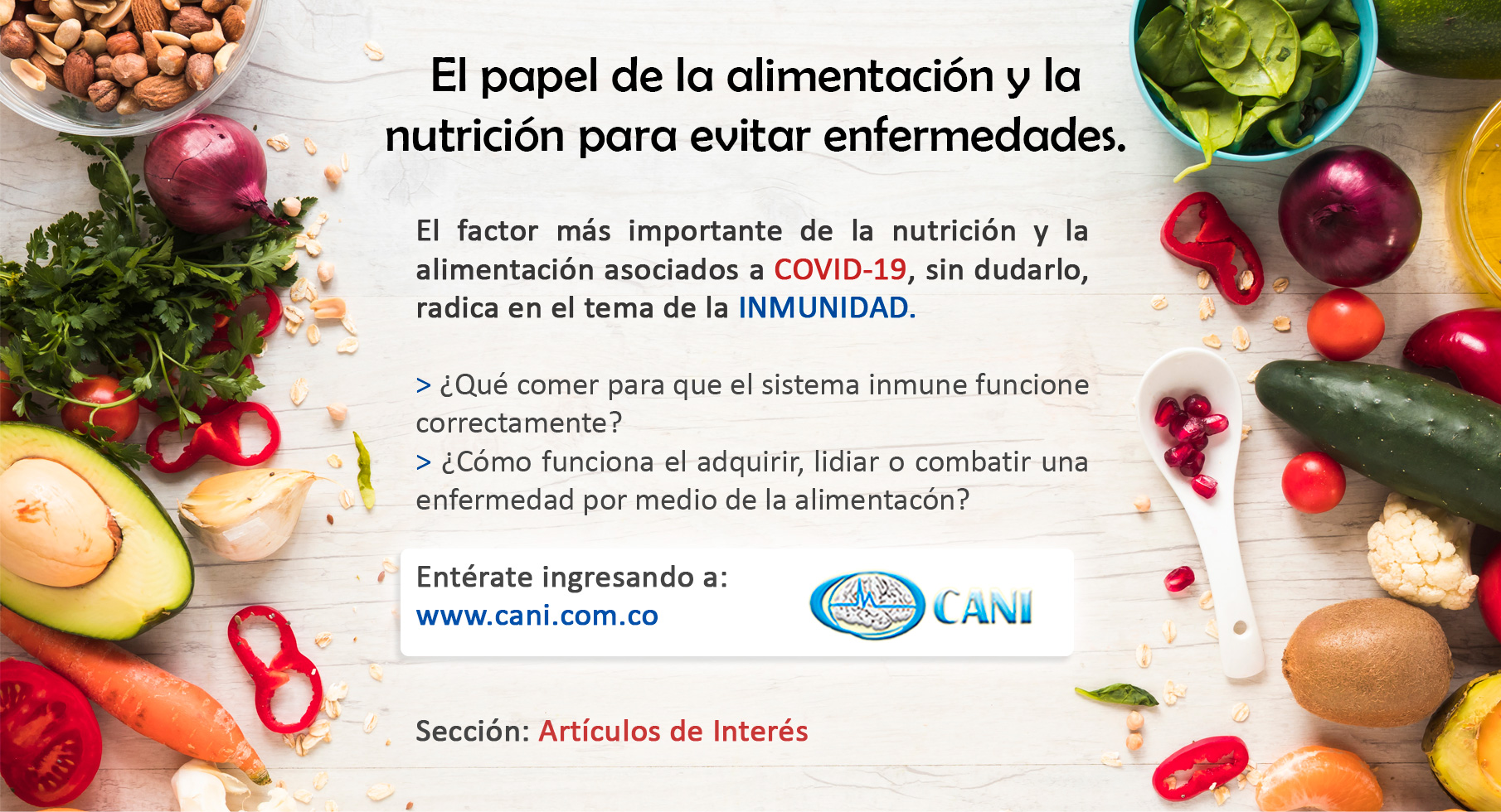 El papel de la alimentación y la nutrición para evitar enfermedades.